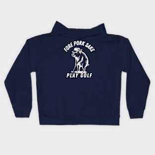 Golf Lover-Funny Pig Kids Hoodie